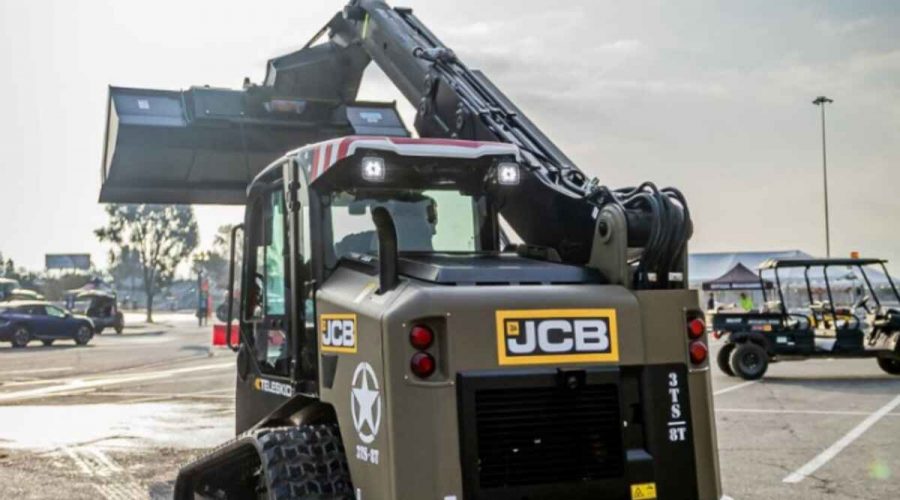 Military-Green Teleskid From JCB Honours U.S. Veterans